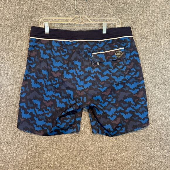 Mackeene Designer Swim Board Shorts Mens 34 Trunks Paris St Barth Pocket - Picture 6 of 10